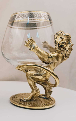 Бокал для коньяка "Лев" в подарочном футляре