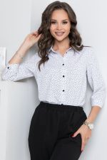 Рубашка Жаклин офис (горошки) Diolche (Акция)