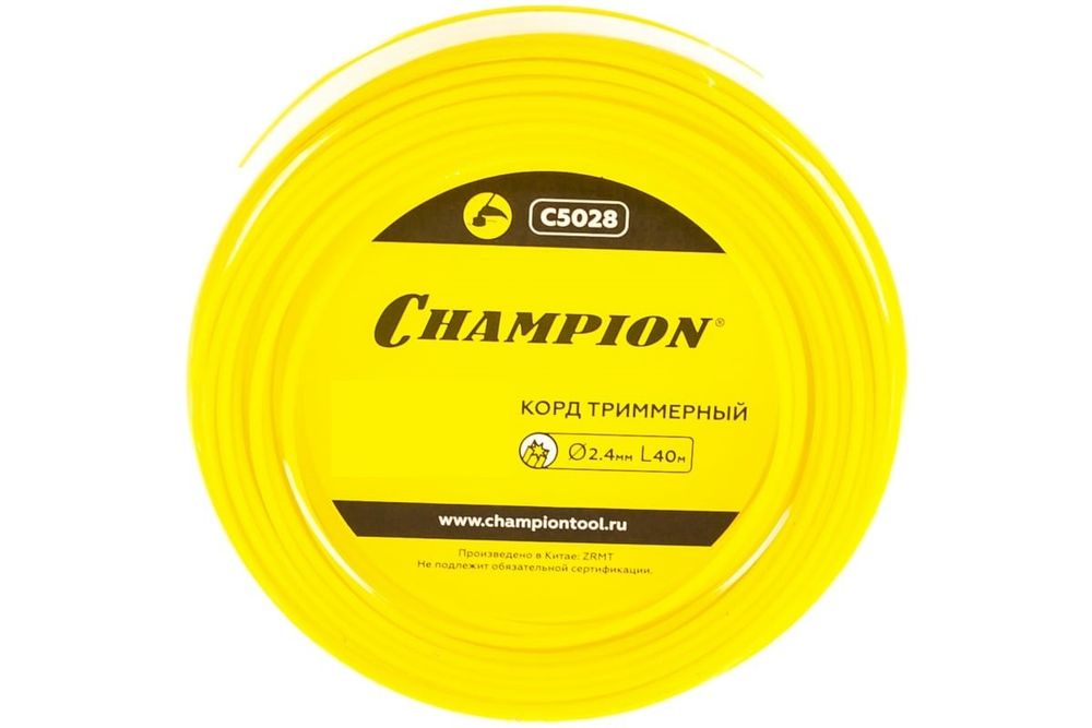 Корд триммер (леска) 2,4мм, 40м Champion звезда