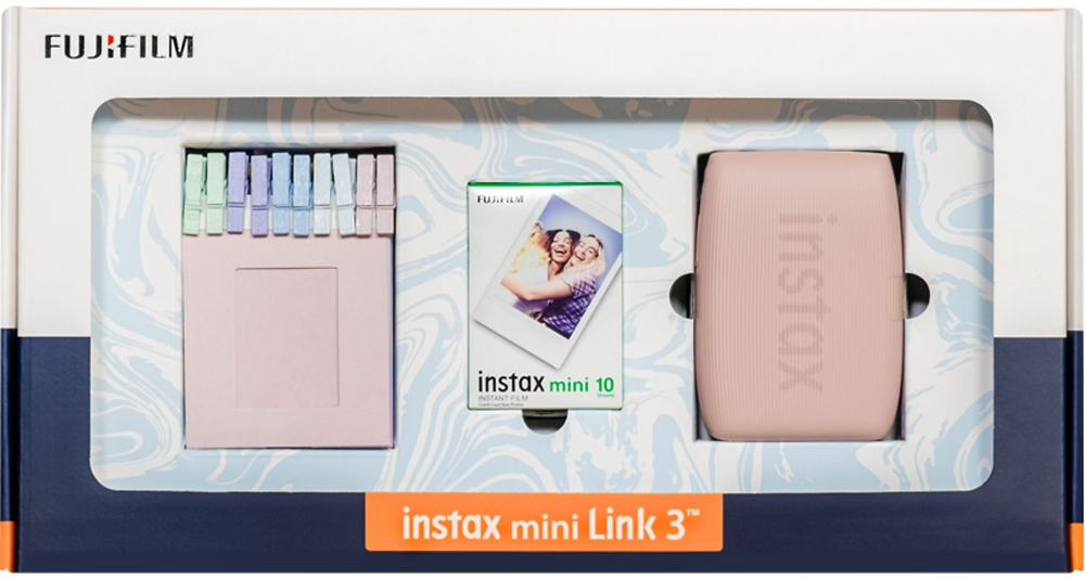 Компактный фотопринтер Fujifilm INSTAX MINI LINK 3 BUNDLE розовый