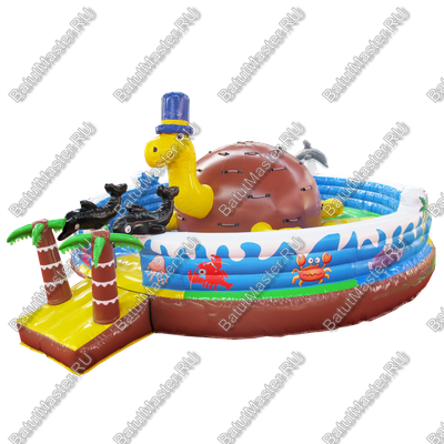 Надувной скалодром "В гостях у черепахи" 5*5*4 м