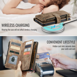 Многофункциональный чехол-кошелек CaseMe 3 in 1 Matte Wallet для Samsung Galaxy S25 Ultra