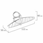Краб для волос 11 см, с жемчужинкой, серебристый, MONTE VITA, 457017
