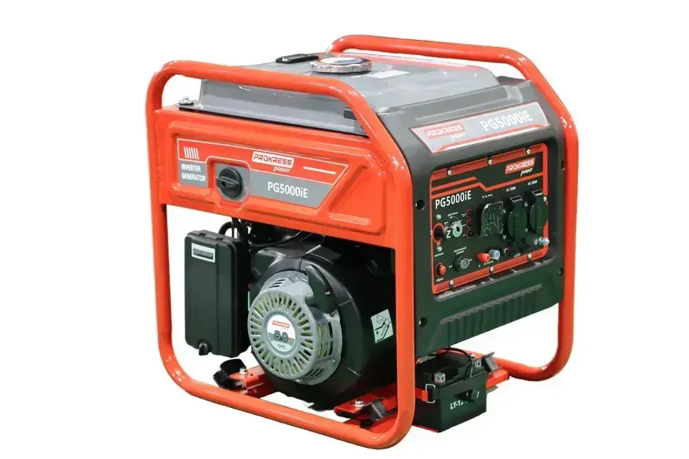Генератор инверторный, бензиновый PROKRESS POWER PG5000iE, медь (4,1кВт, 15л, 27кг, электростартер) открытый
