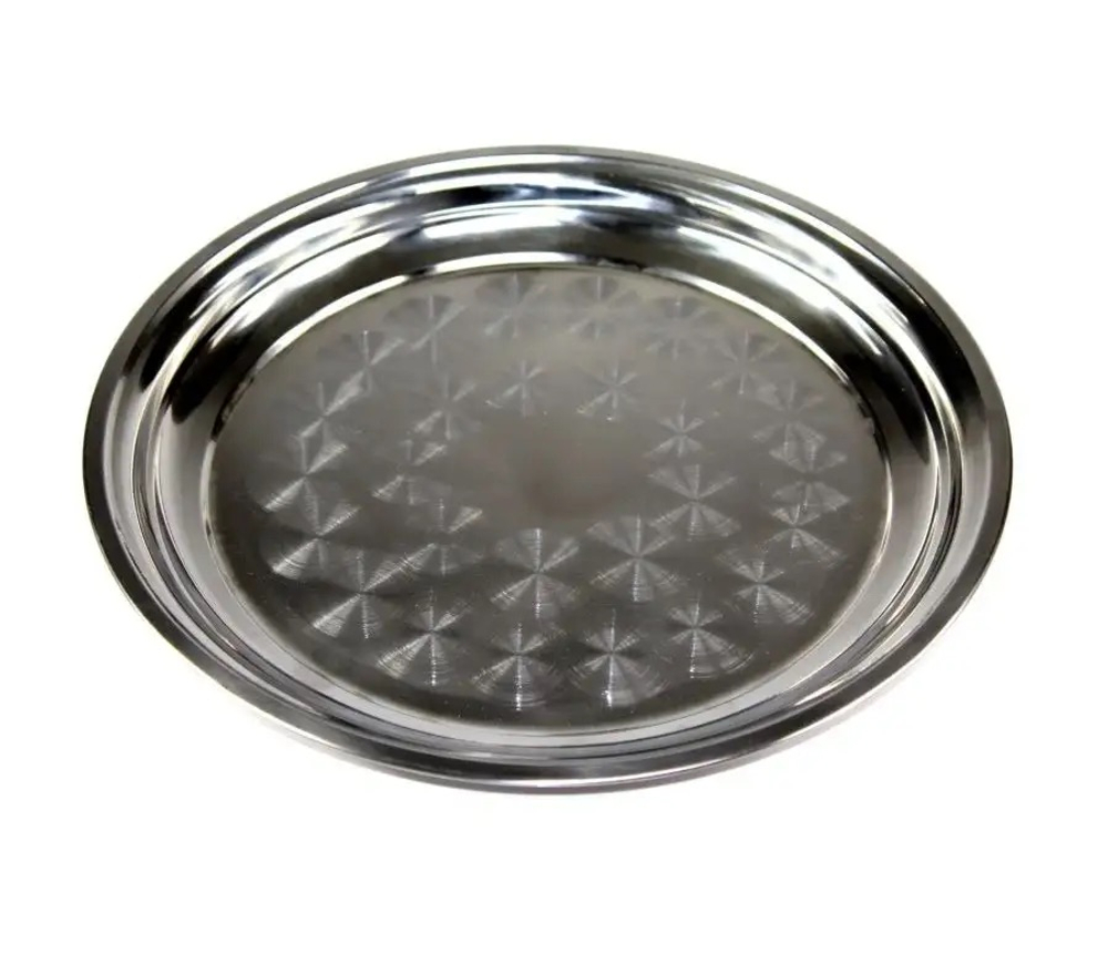 Поднос круглый нерж 40 см