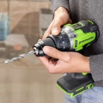 Greenworks GD24DD140 дрель-шуруповерт аккумуляторная (2 x 4 Ач, ЗУ) 3707607CUD