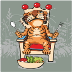 Подставка под горячее 14*14см «Тигр Кайфолов» MT88-405