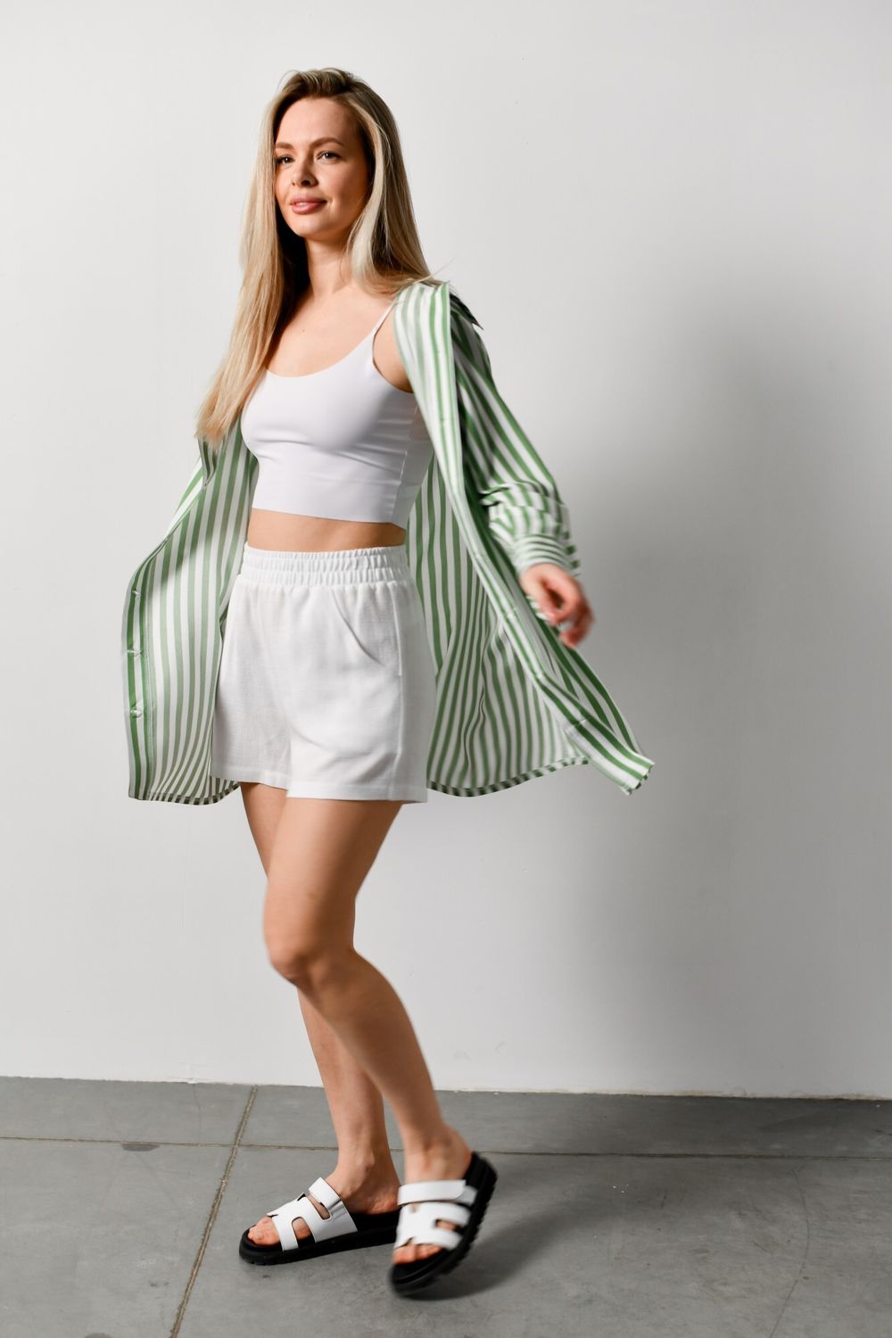 Блузка (рубашка) Тропический рай-2 Виотекс ЗЕЛЁНЫЙ