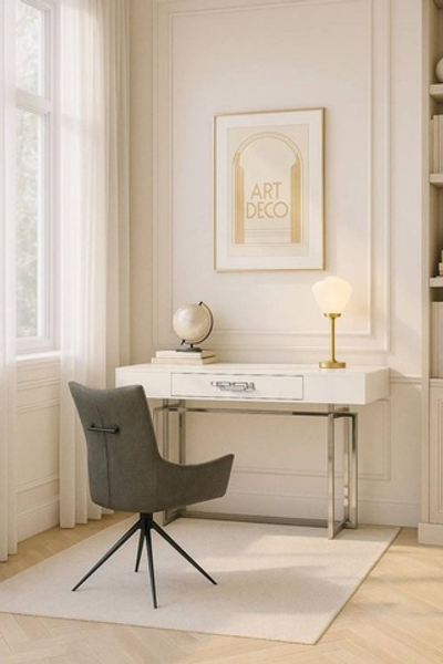 Консоль с ящиком Гарда серебро