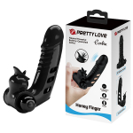 Черная вибронасадка 11см на палец Pretty Love Corbin Finger Vibrator Black BI-014859
