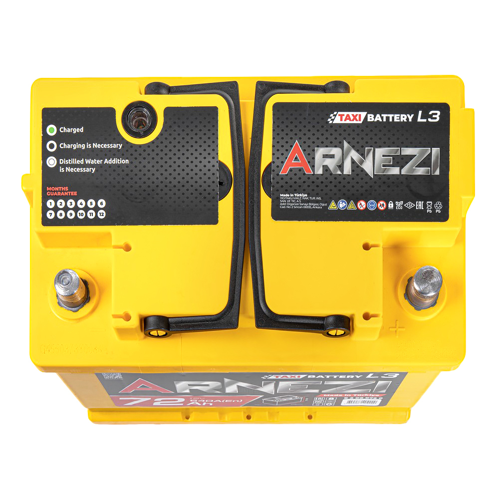 Аккумулятор ARNEZI TAXI SMF 72 А/ч обратный R+ 278x175x190 L3 EN 640 А