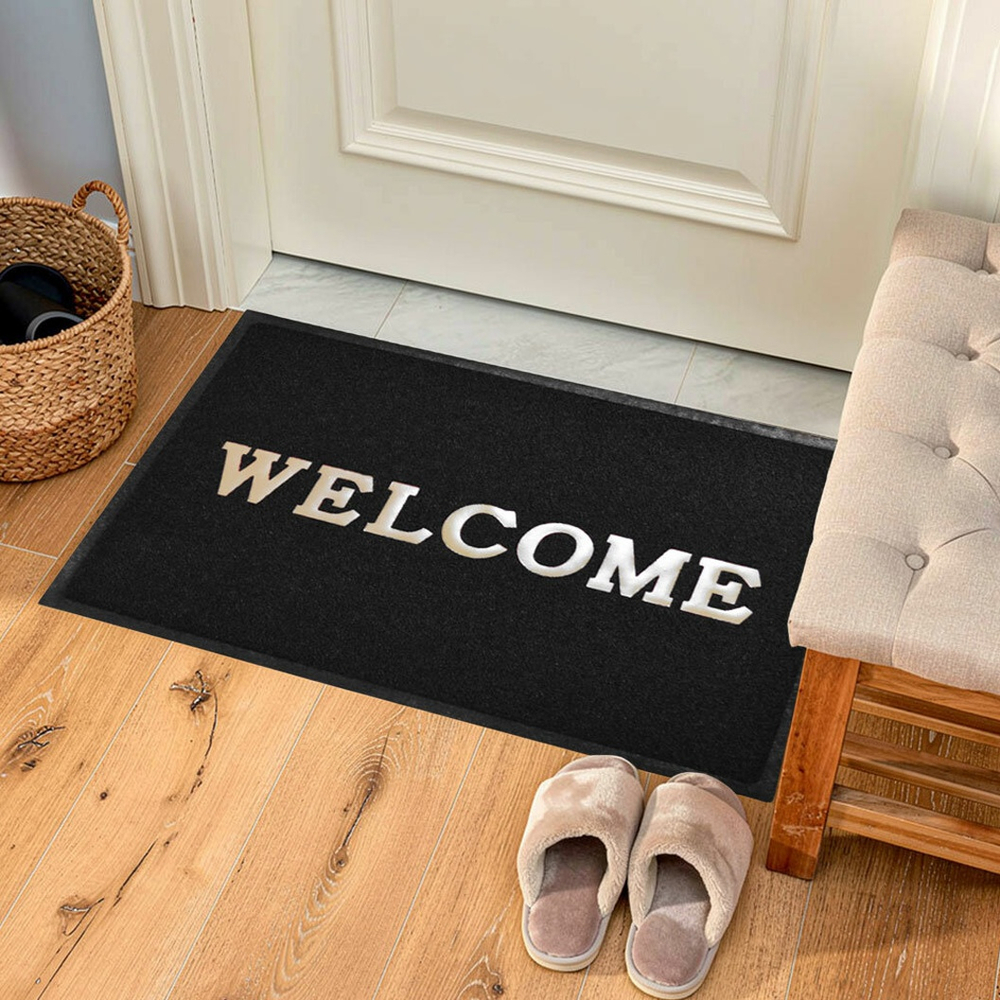 Коврик 50*70см придверный из ПВХ "Sindbad", черный