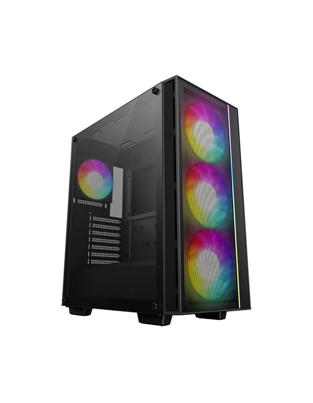 Deepcool MATREXX 55 MESH V4 без БП, боковое окно (закаленное стекло), 3xARGB LED 140мм вентилятора спереди, 1xARGB LED 120мм вентилятор сзади, черный, ATX