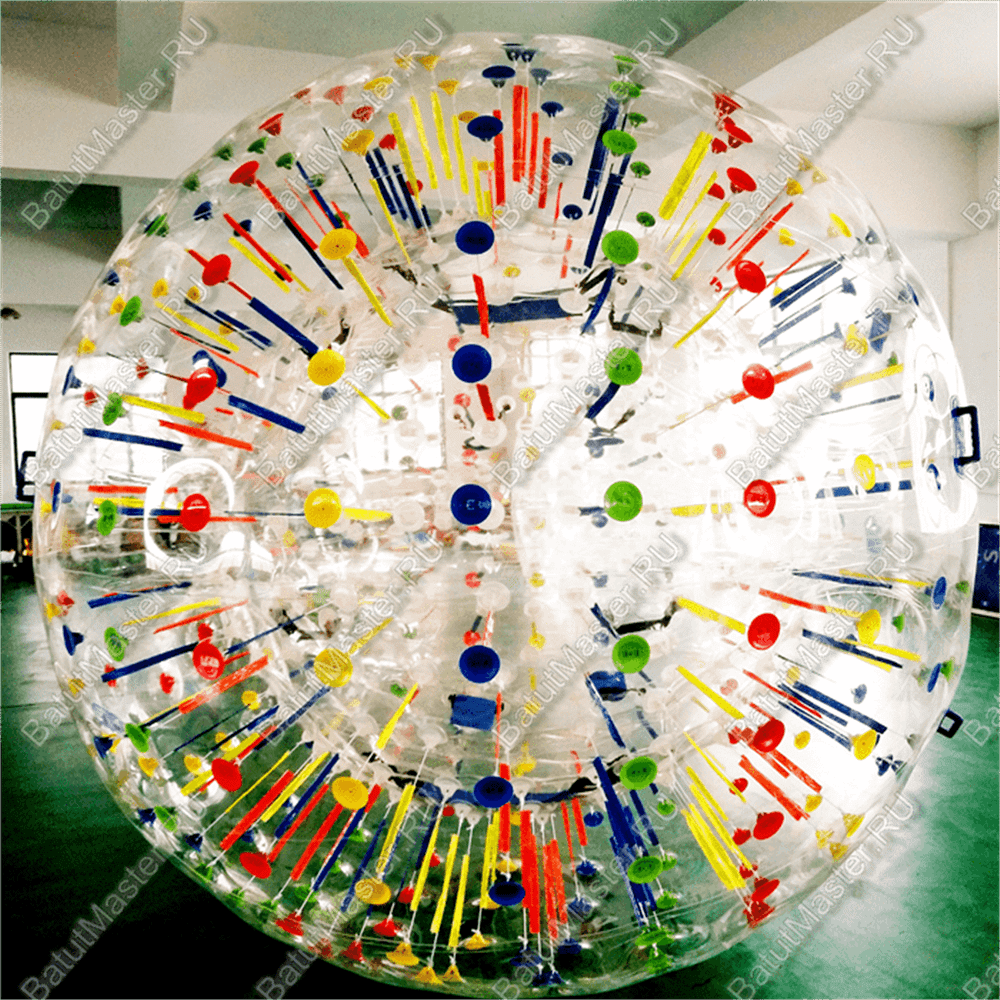 Светящийся зорб "Магический шар" ТПУ, усиленные сиденья, диаметр 2.2 м