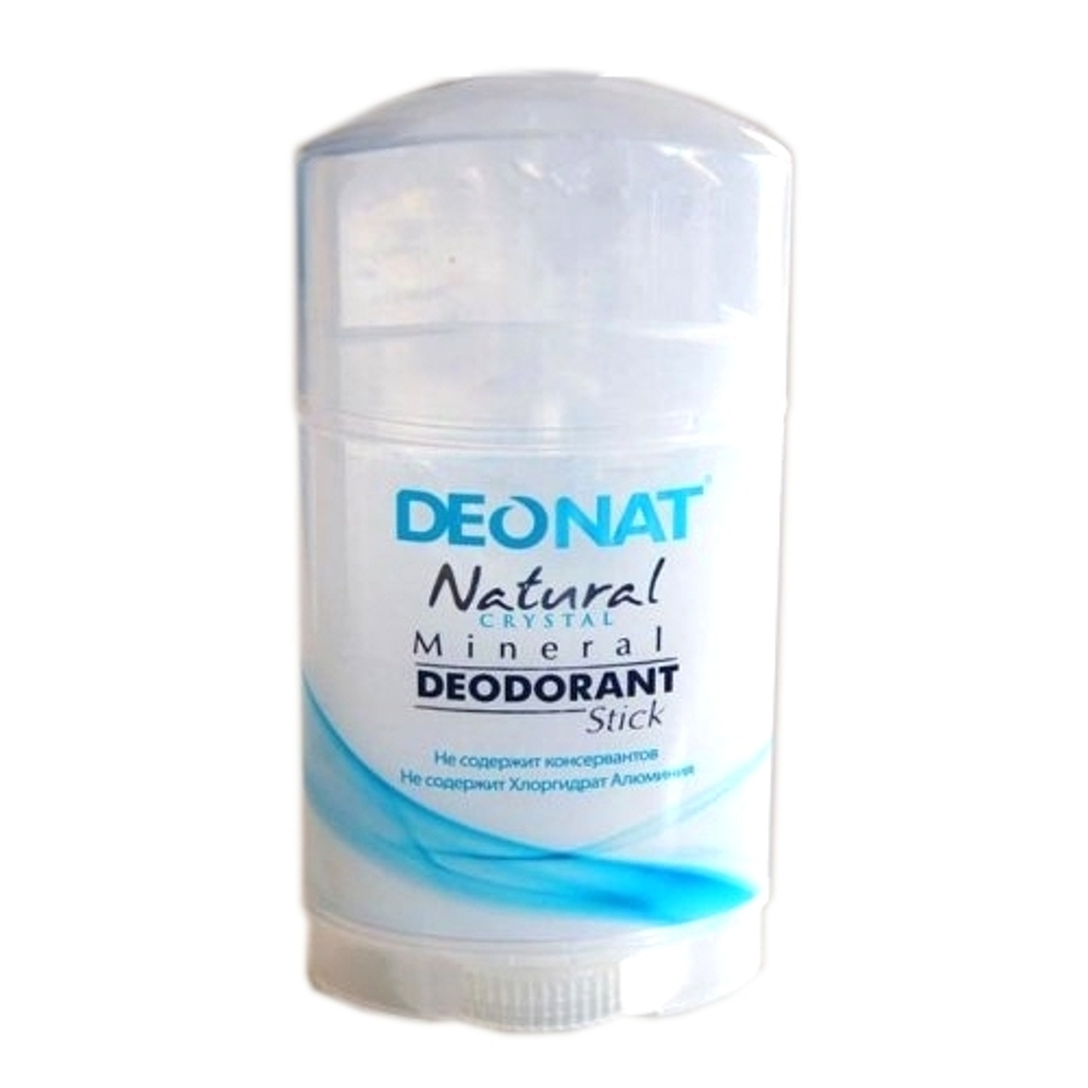 Дезодорант Deonat Минеральный (Аммонийные квасцы), плоский, вывинчивающийся, 100 г