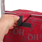 Тележка хозяйственная с сумкой (100*40*35см, колеса 21см,грузоподъемность до50 кг) HQ красная