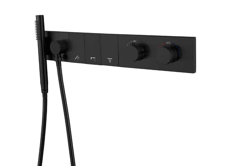 Смеситель ZODIAC THERMO с ручным душем Black