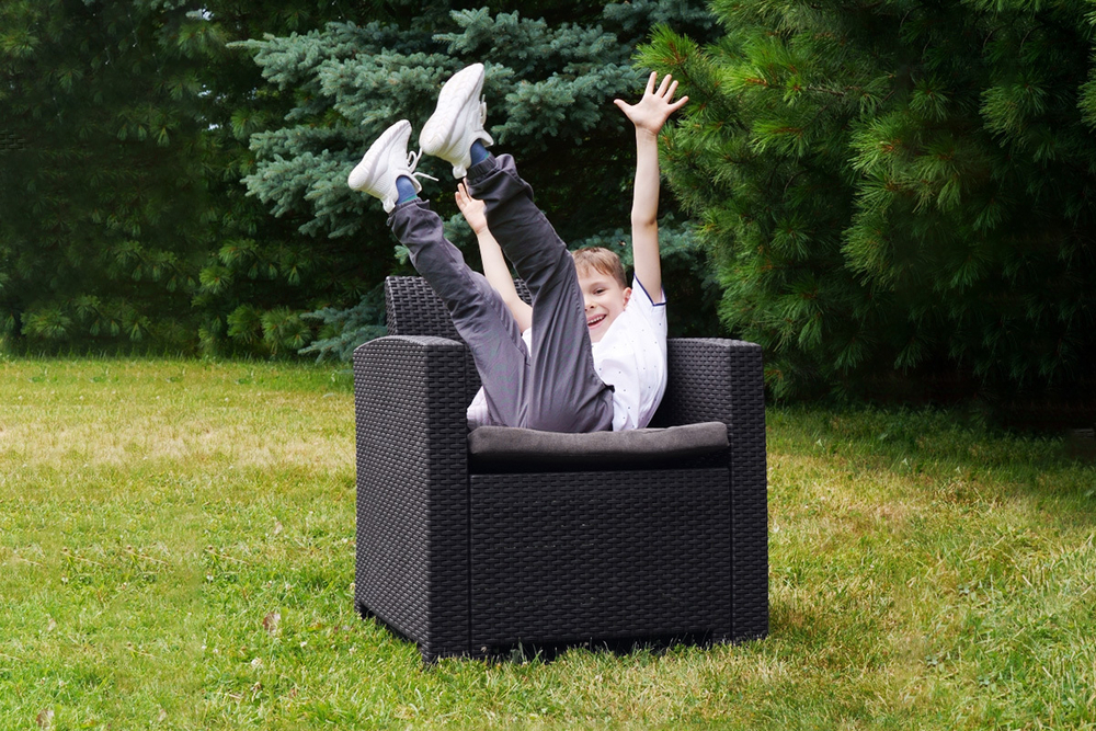 Кресло (2шт.) с подушками b:rattan Arizona, антрацит