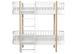Кровать двухъярусная Classic фронтальная лестница (белый)