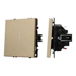 Механизм звонкового выключателя LED SWT-NOBE-MKR1-SFPL-L-GD (230V, 10A) (Arlight, Золотой песок) 061735