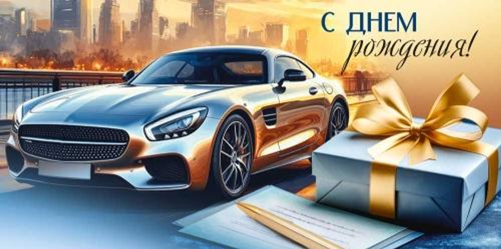 Конверт для денег "С Днем рождения!" (машина) 3.0001925