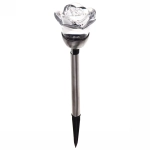 Фонарь садовый «Роза» 36*8см, 3 цвета, на солнечной батарее, металл