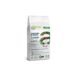 Alleva holistic adult chicken & duck medium сухой корм для взрослых собак с курицей и уткой, алое вера и женьшенем - 2 кг
