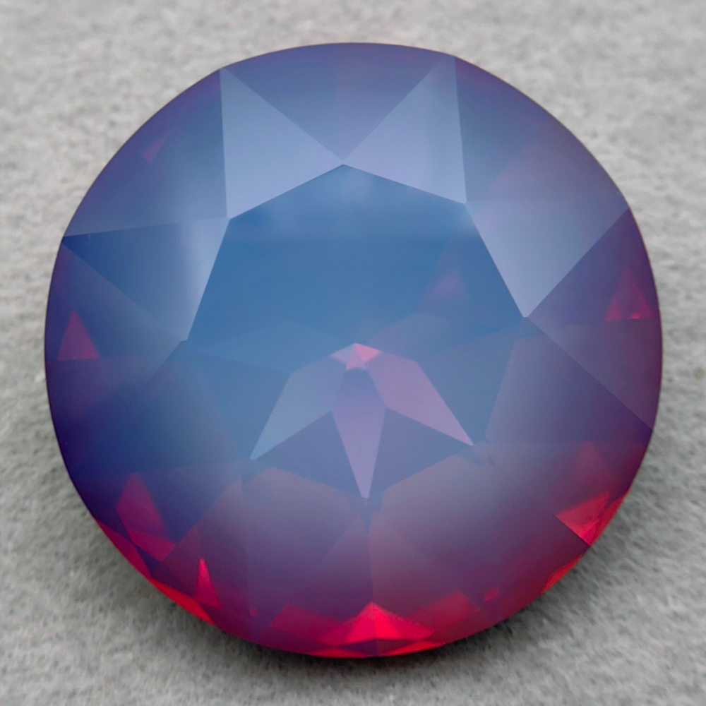 Swarovski 1201 Round FS, White Opal Volcano F