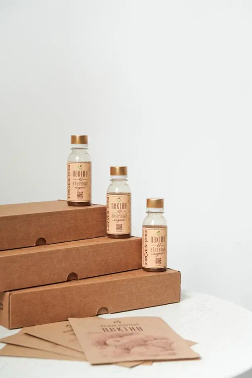 "ПЕКТИНОВА" Жидкий яблочный пектин, 21 бутылочка по 0,1 литра.