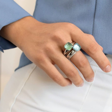 Кольцо Qudo FIRENZE 18 (S) Aquamarine 107000/40-6002 18 размер 18