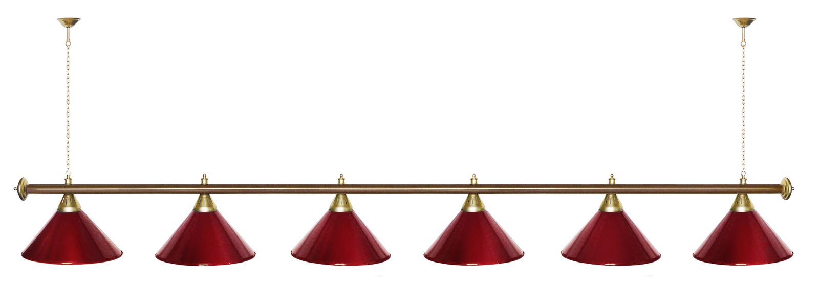 Лампа STARTBILLIARDS 6 пл. (плафоны зеленые,штанга золотая,фурнитура золото) фото №70