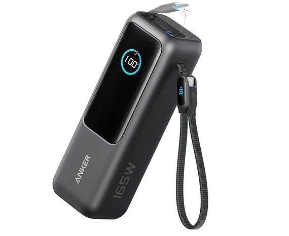 Высокоскоростное портативное зарядное устройство Anker Zolo 25000 mAh, 165W (With 3 cable Type-C)  - Black