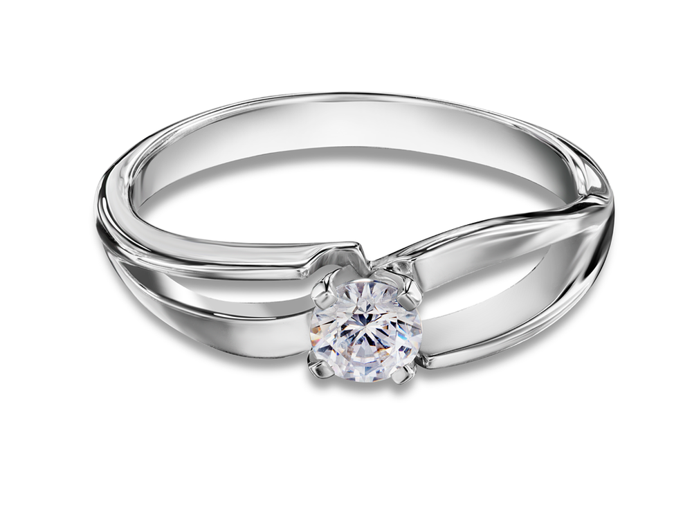 Помолвочное кольцо с бриллиантом