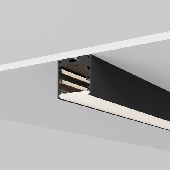 Радиусный профиль 35x35 линейный черный 2.5м Led Strip alm-3535r-b-d-2.5m