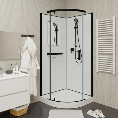 Душевая кабина Ceruttispa (ЧеруттиСпа) KORRA90B, с низким поддоном, 90x90x205