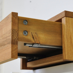 Парящая прикроватная тумба навесная Дольче Вита из массива дуба с выдвижным ящиком 1 шт