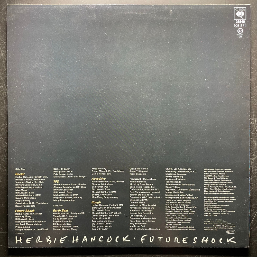 Herbie Hancock ‎– Future Shock (Голландия 1983г.)