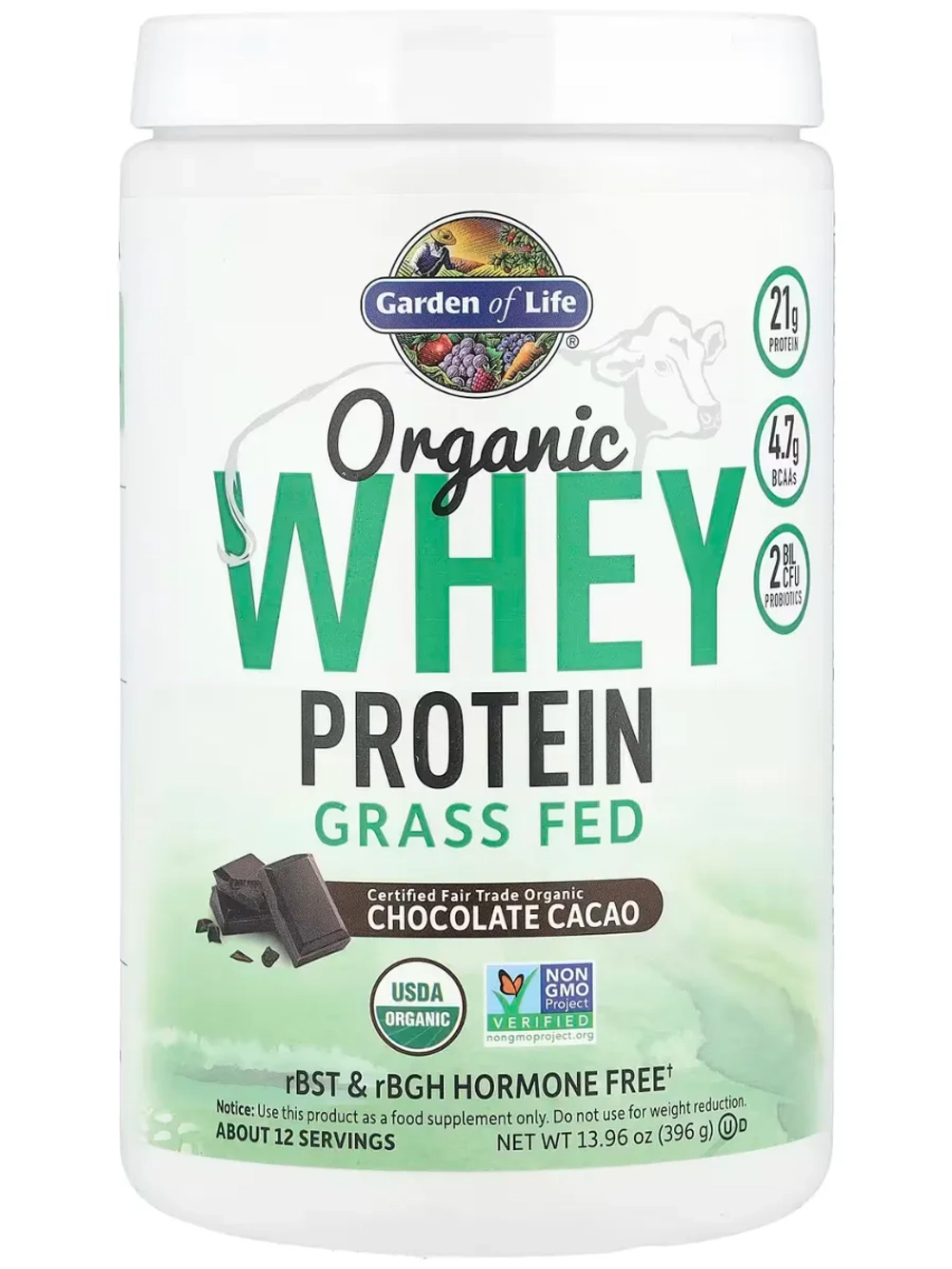 Organic Сывороточный протеин шоколад 396 г