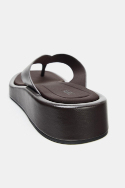 ZARA САНДАЛИИ НА ПЛАТФОРМЕ С РЕМЕШКОМ, КОРИЧНЕВЫЙ