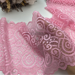 Кружево эластичное розовое 17 см