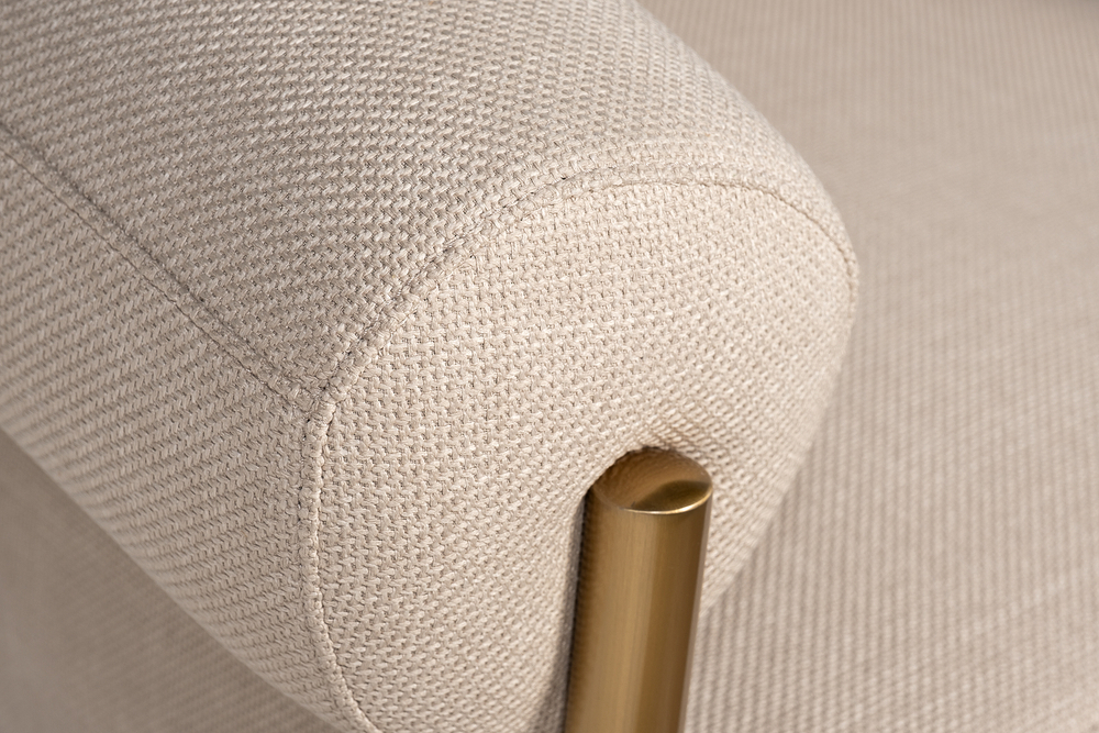 Кресло 95x82x77см Garda Decor серое/матовое золото в современном стиле