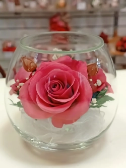 натуральные цветы в стекле, вакуум