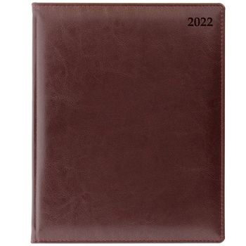 Еженедельник Letts Global Deluxe Ibiza A4 кожа кремовые страницы золотой срез бургунди (412 127443)