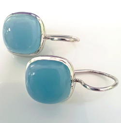 Серьги Эстерелла, серебро, проба 925, родированные, с кварцем/Ф