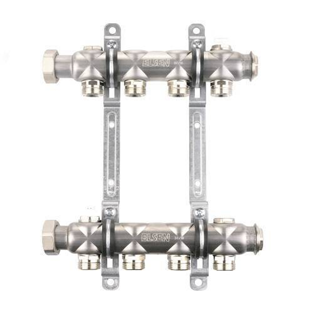 Коллекторная группа нерегулируемая ELSEN EMi01 - 1" на 3 контура 3/4" Евроконус