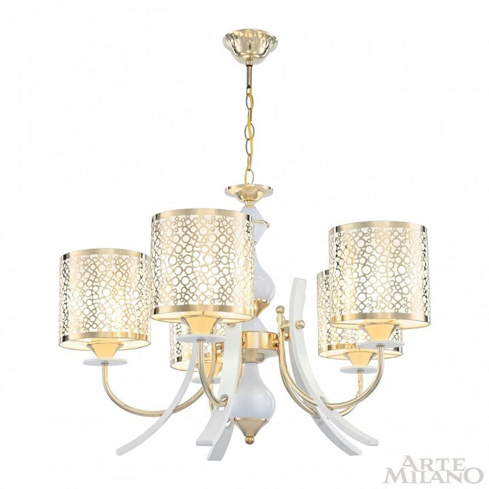 Подвесная люстра Arte Milano Florentia-6067 306067/5 Wh/Gd