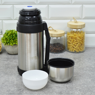 Термос 1,2л нерж, широкое горло "Турист" VETTA