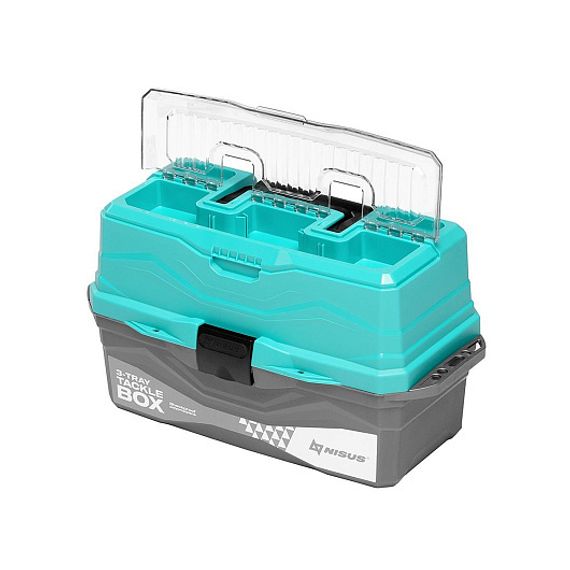 Ящик для снастей NISUS Tackle Box трехполочный бирюзовый (N-TB-3-Т)