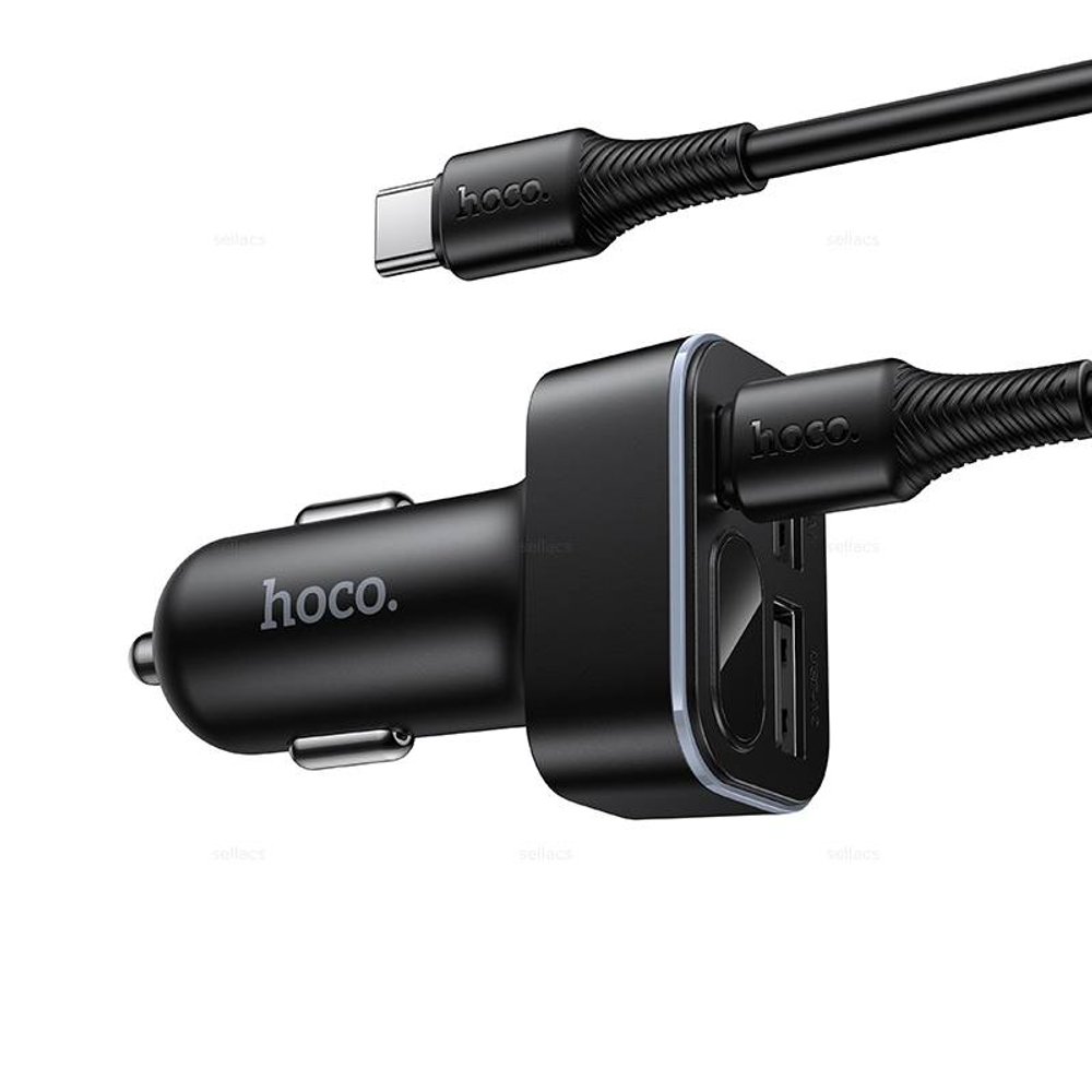 Автомобильное зарядное устройство для Type-C Hoco Z63A PD30W+QC3.0 (black)