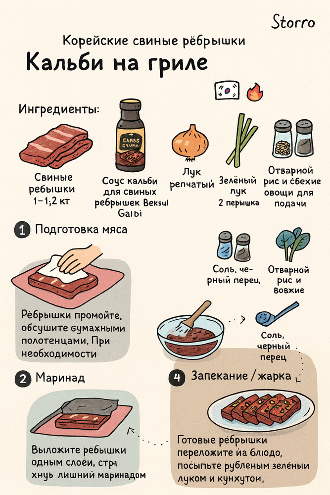 Соус гальби для свиных ребрышек Beksul Galbi 840 г 2 шт